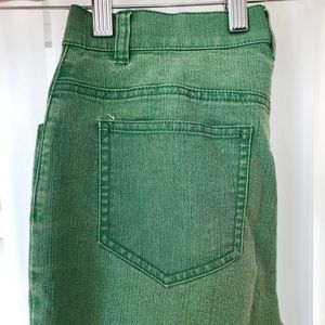 Lafayette 148 New York green slim jeans size 2